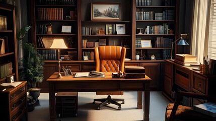 vintage home office room