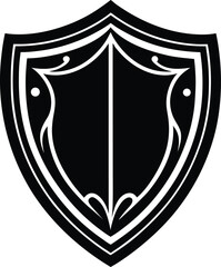 Shield Silhouette Black Vector