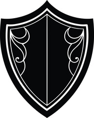 Shield Silhouette Black Vector