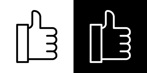 Like icons vector set in stroke line style