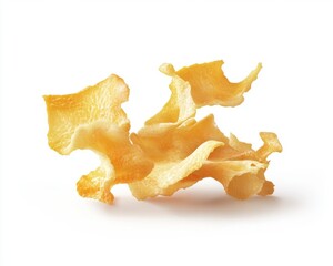 Fototapeta premium Crispy Snack Food on White Background Used in Culinary Presentation