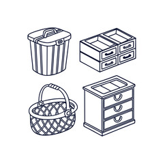 Essential Daily Items Line Icons