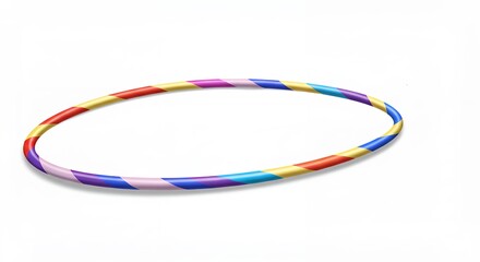 Playful Stripes: A Vividly Colored Hula Hoop Ready for Fun and Fitness
