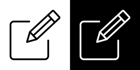 Register icons vector set in stroke line style