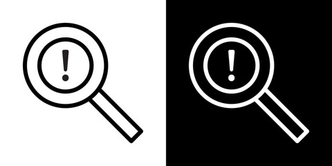 Risk analysis icons vector set in stroke line style