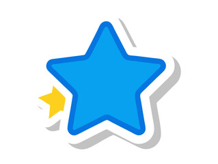 Obraz premium Blue star with small yellow star accent