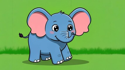 Adorable Baby Elephant Illustration