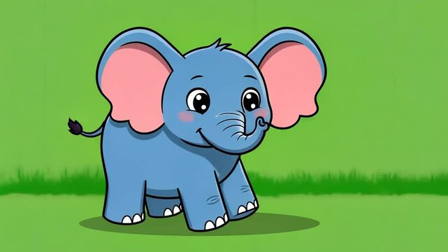 Adorable Baby Elephant Illustration