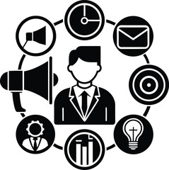 set of business people icons