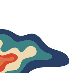 Corner Border Topography Pattern