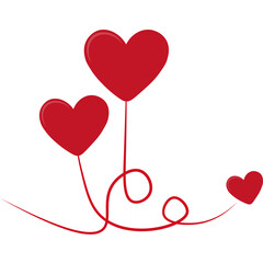 Valentine Love Balloon with Ribbon