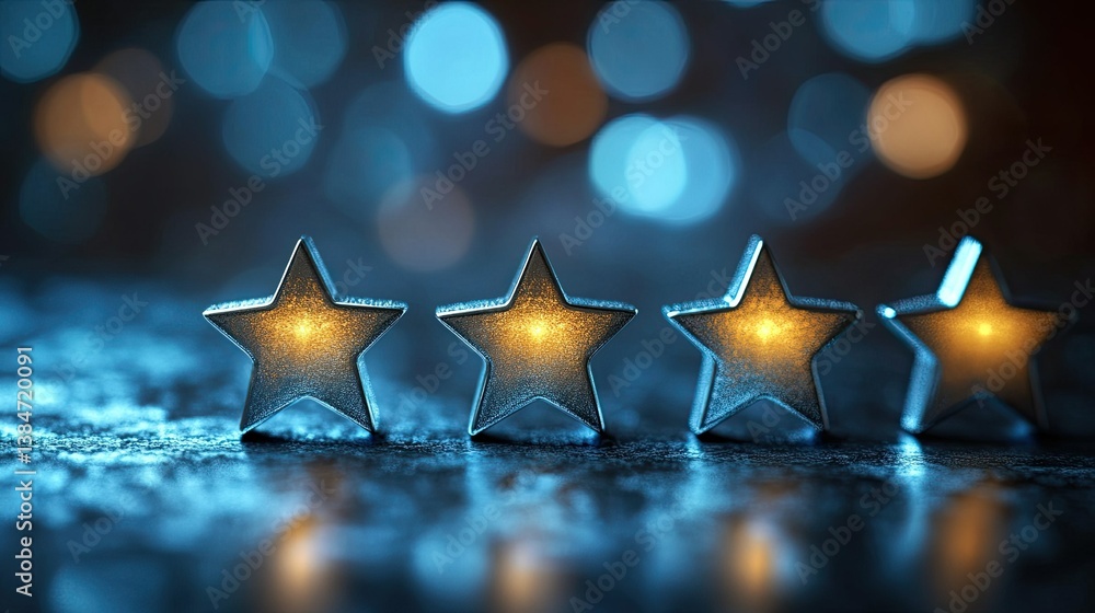 Aufkleber five-star review slider bar button background for customer satisfaction and product rating