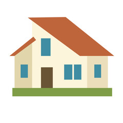 Flat vector of house illustration,modern residental building illustration 