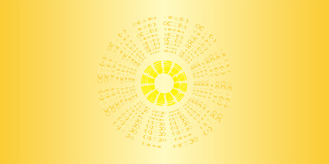 Abstract elegant gold glowing line with lighting effect sparkle on black background. Template premium award design. Vector illustration