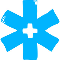 Obraz premium Hand Drawn Health Cross Symbol