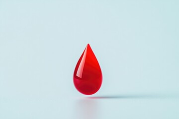 Fototapeta premium close-up of symbolic red drop representing blood donation