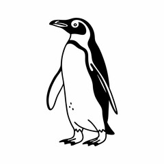 Obraz premium vector illustration of a penguin isolated on a white background