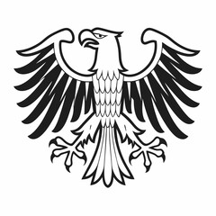 vector illustration of a eagle isolated on a white background