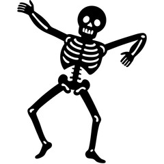 skeleton with a skull