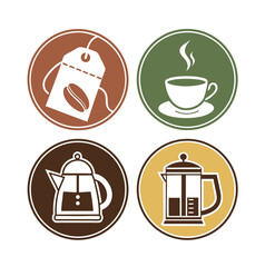 set of icons for drink 