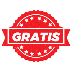 Gratis Stamp icon grunge distressed style