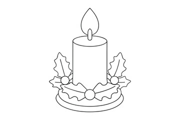 Christmas Candle Coloring Book for Kids and Adults – Festive Holiday Fun