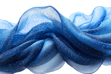  Flowing frost blue translucent ribbons dancing on transparent background, perfect for cooling product branding and refrigeration technology 