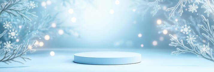 Snow - themed product display platform