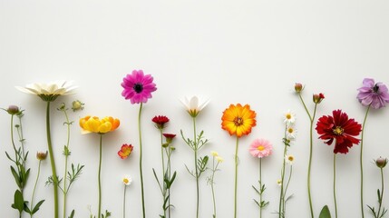 Studio shot of spring flowers in a minimalistic background. stock photo --ar 16:9 --style raw --v 6 Job ID: 2805c0ba-e146-49f2-a882-28bbe060dd63