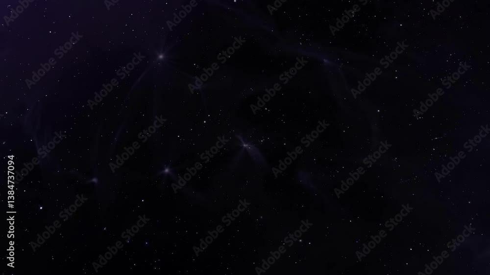Poster deep space filled with stars and cosmic light nebula swirling in darkness galaxy backdrop with stard