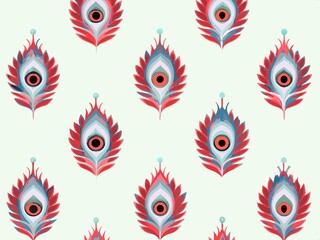 Obraz premium abstract seamless pattern with peacock feathers