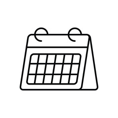 Desk Calendar icon isolated on a white background. Vector illustration.