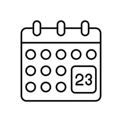 Date Picker icon isolated on a white background. Vector illustration.