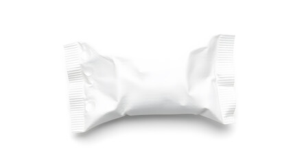 A wet wipe, also known as a wet towel or a moist towelette. Isolated on white background. Generative AI