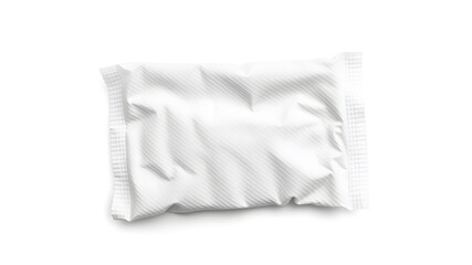 A wet wipe, also known as a wet towel or a moist towelette. Isolated on white background. Generative AI