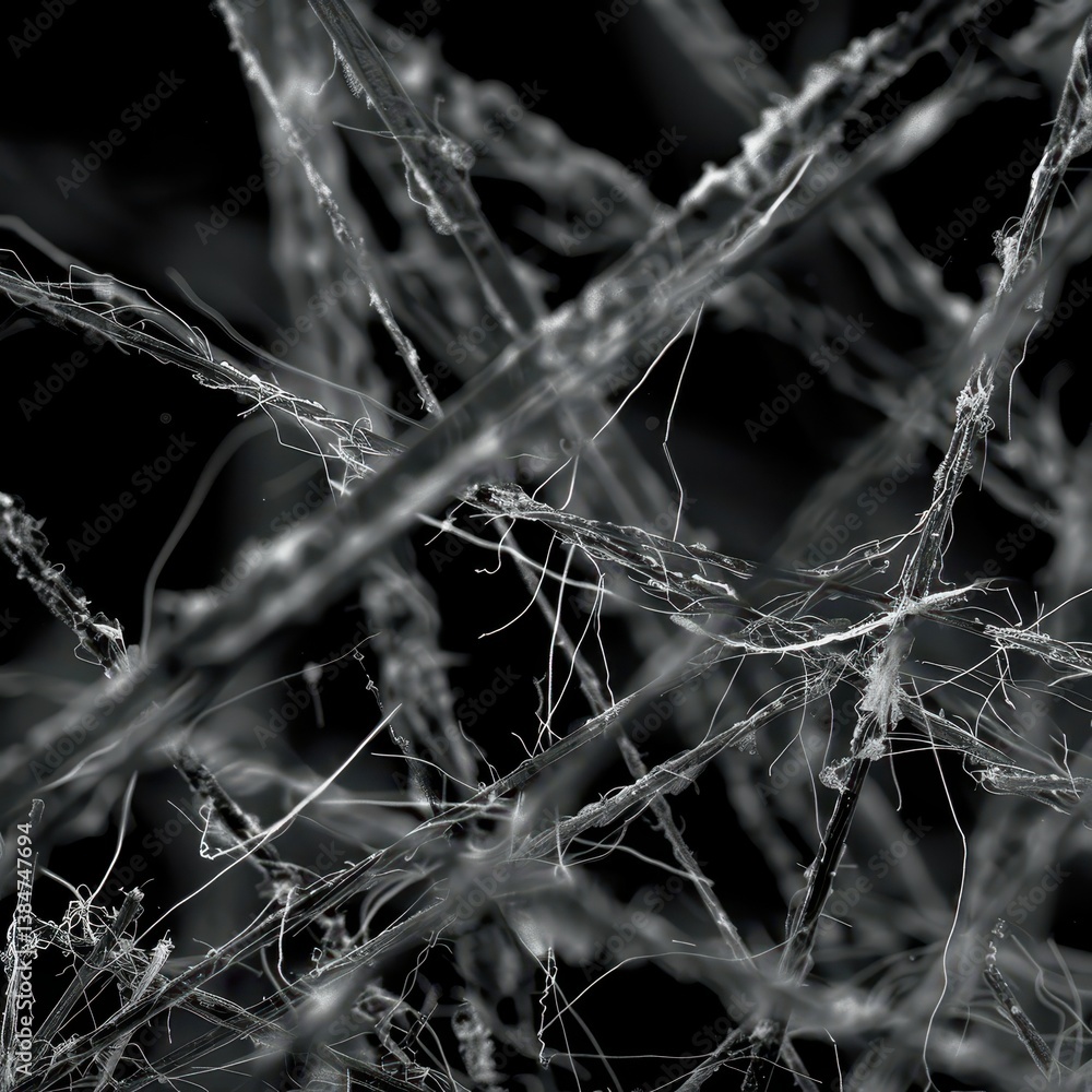 Poster abstract texture of tangled fibers creating intricate patterns
