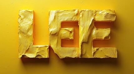 Textured yellow name LEE on a yellow background