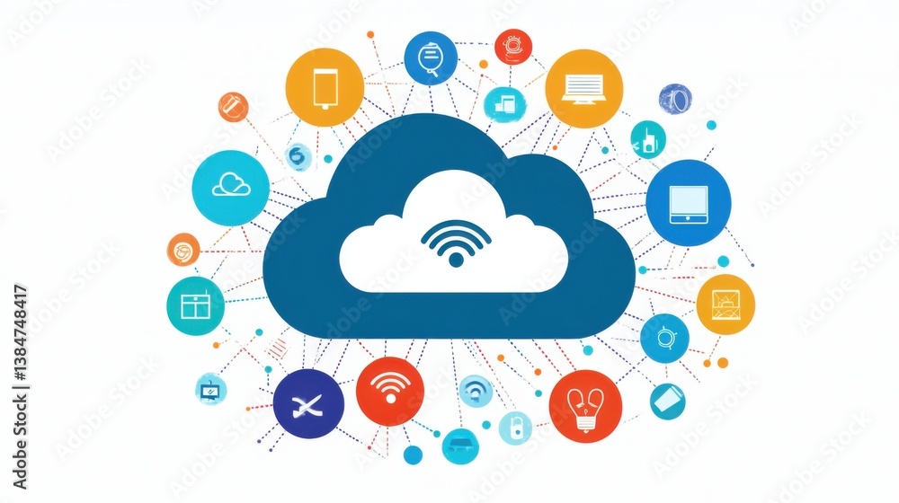 Aufkleber cloud computing cloud computing network technology: global digital connectivity