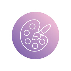 Palette icon isolated on a white background. Vector illustration.