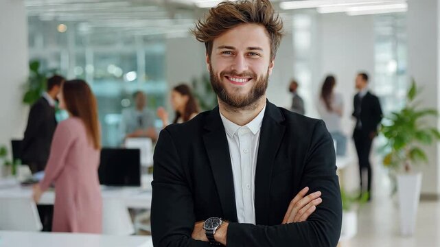 Professional and amiable CEO executive business worker.