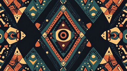 Seamless Vector Pattern Featuring Clean Geometric Symmetry