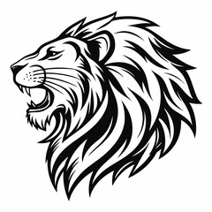 Fototapeta premium lion head vector illustration