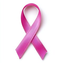 Pink ribbon breast cancer awareness symbol for support hope and fight against breast cancer campaign