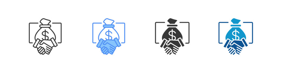 Salary Multi Style Icon Sheet