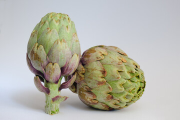 Obraz premium Artichokes, plant sculptures - a close look at nature. shapes, textures and beauty of nature.