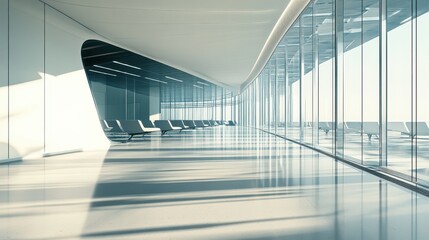 Fototapeta premium Modern Indoor Space with Minimalist Design and Natural Light