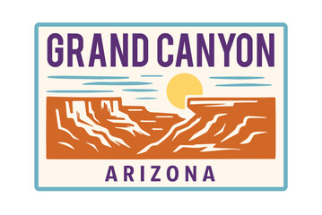 grand canyon arizona vector illustration
