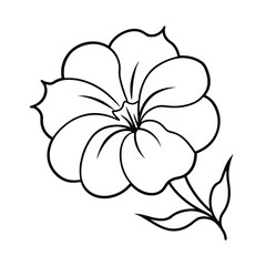 vector illustration of a petunia flower