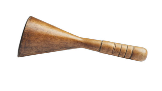 A triangle percussion instrument isolated on a plain white background