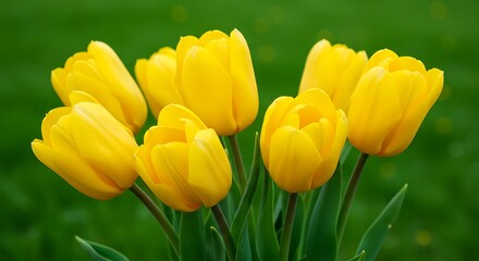 Obraz premium Golden Hour Tulips AI Generated